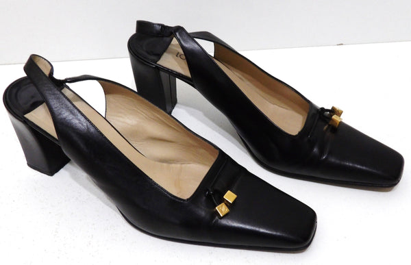 Escarpins en cuir Louis Vuitton Noir taille 38.5 EU en Cuir - 31043284