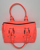 Longchamp, Sac Kate Moss, boston en cuir façon galuchat corail flash