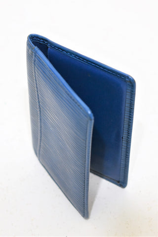 LOUIS VUITTON Epi Porte Cartes Simple Card Case Blue M60334 LV